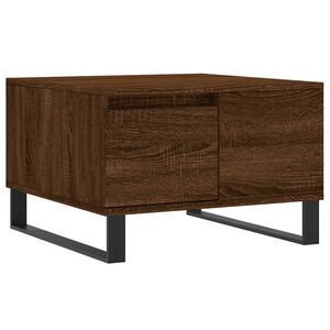 vidaXL Salontafel 55x55x36,5 cm bewerkt hout bruin eikenkleur