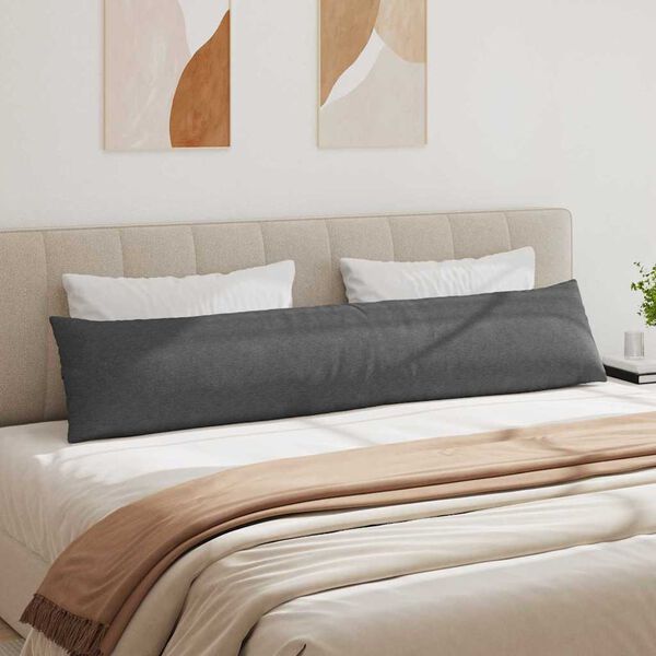 vidaXL Sofa Kussens 2 stuks Donkergrijs 200 x 40 cm Cordstof