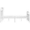 vidaXL Bedframe met hoofd- en voeteneinde metaal wit 160x200 cm
