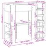 vidaXL Loft Bedframe met Bureau Artisan Eiken 75 x 190 cm Bewerkt hout