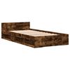 vidaXL Bedframe met lade bewerkt hout gerookt eikenkleurig 90x200 cm