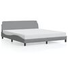 vidaXL Bedframe Dover lichtgrijs 180x200 cm stof