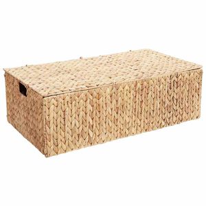 vidaXL Opbergbox Naturel 60 x 38 x 20 cm Waterhyacint