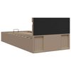 vidaXL Bedframe met opslag en LED kunstleer cappuccino 100x200 cm
