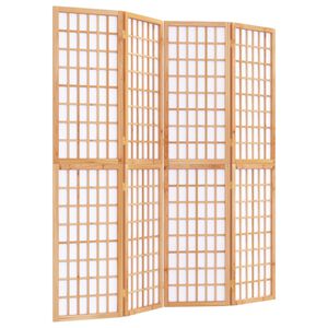vidaXL Kamerscherm inklapbaar 4 panelen Japanse stijl 160x170 cm