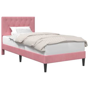 vidaXL Bedframe met hoofdeinde Roze 80 x 200 cm Fluweel