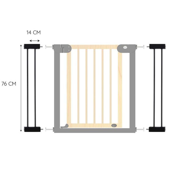 Baninni Traphekverlengstuk Woody 14 cm zwart