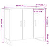 vidaXL Dressoir 90x34x80 cm bewerkt hout betongrijs