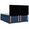vidaXL Boxspring met matras stof blauw 200x200 cm