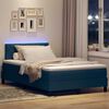 vidaXL LED Box Spring Bed met matras met LED Blauw 120 x 190 cm Stof