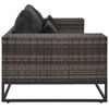 vidaXL 2-delige Loungeset met kussens poly rattan grijs