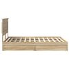 vidaXL Opslag bed met lade Sonoma Eiken 140 x 200 cm Bewerkt hout