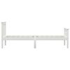 vidaXL Bedframe massief grenenhout wit 90x200 cm