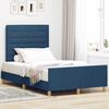 vidaXL Bedframe met hoofdeinde Blauw 120 x 190 cm Stof