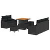 vidaXL Tuinbankenset 8 st Zwart poly rattan