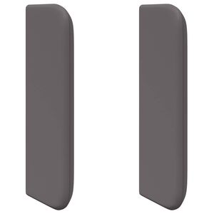 vidaXL Hoofdbord oor 2 st Grijs Multiplex en Kunstleer