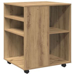 vidaXL Rolkast 60x53x72 cm bewerkt hout artisanaal eikenkleurig