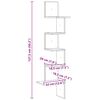 vidaXL Hoekwandschap 32x32x127,5 cm bewerkt hout oud houtkleurig