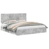 vidaXL Opslag bed met lade Beton Grijs 200 x 200 cm Bewerkt hout