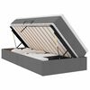 vidaXL Opslag bed met matras Donkergrijs 100 x 200 cm Polyester