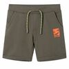 Kindershorts met trekkoord 116 donkerkaki