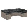 vidaXL Tuin Sofa Set 9 st Grijs poly rattan