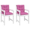 vidaXL Stoelkussens 2 st lage rug 100x50x7 cm stof roze