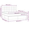 vidaXL Boxspring met matras fluweel lichtgrijs 160x200 cm