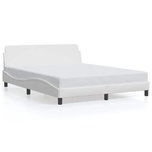 vidaXL Bedframe "Dover" kunstleer wit 160x200 cm