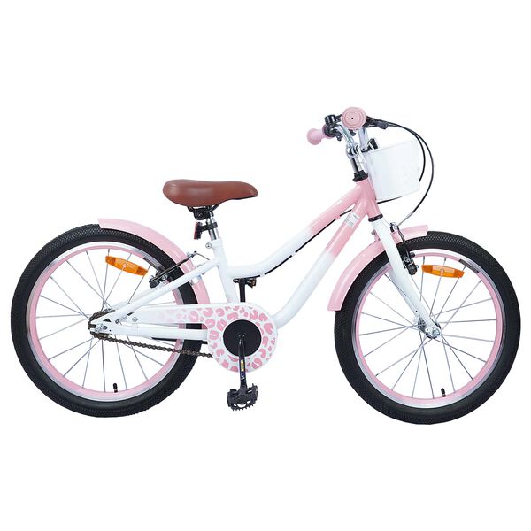 vidaXL Kinderfiets 18 Inch voor 5-7 jaar Lichtroze
