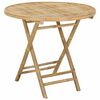 vidaXL Tuinstafel Naturel 80 x 70 cm Bamboe