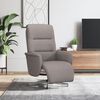 vidaXL Fauteuil verstelbaar met voetensteun stof taupe