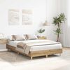 vidaXL Bedframe zonder matras 120x190 cm spaanplaat artisanaal eiken