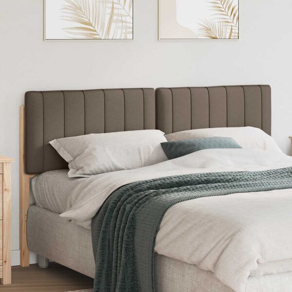 vidaXL Gestoffeerd hoofdbord Bruin en Taupe 160 cm Massief grenenhout