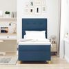 vidaXL Boxspring bed met matras met hoofdeinde Blauw 90 x 190 cm Stof
