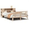 vidaXL Bed met boekenkast zonder matras massief grenenhout 135x190 cm