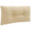 vidaXL Rugkussen PUTTEN 100% Polyester Beige 70 x 40 x 10 cm