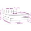 vidaXL Boxspring met matras fluweel lichtgrijs 160x220 cm