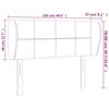 vidaXL Hoofdbord met randen 103x23x78/88 cm fluweel donkergrijs