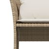 vidaXL Tuinstoel met voetenbank poly rattan beige