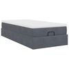 vidaXL Ottoman bed met matras 90x190cm fluweel donkergrijs