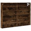 vidaXL Vitrinekast 80x8,5x58 cm bewerkt hout gerookt eikenkleurig