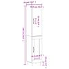 vidaXL Hoge kast 34,5x34x180 cm bewerkt hout betongrijs