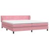 vidaXL Boxspring met matrassen fluweel roze 180x210 cm