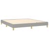 vidaXL Boxspring met matras en LED stof lichtgrijs 180x200 cm