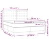 vidaXL Boxspring met matras en LED fluweel lichtgrijs 160x200 cm