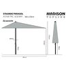 Madison Parasol Asymmetric Sideway 360x220 cm PC15P014 grijs