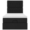 vidaXL Bed met matras 90x200 cm stof zwart
