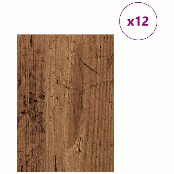 vidaXL Decorpanelen 12 pcs Oudhout 21 x 30 x 0,27 cm Bewerkt hout