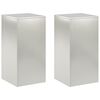 vidaXL Plantenstandaard 2 pcs zilver 40 x 40 x 80 cm Staal